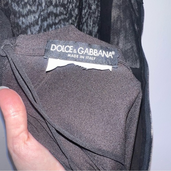 Dolce & Gabbana Black Sparkly Sheer Satin Skirt Mini Dress - Picture 10 of 16